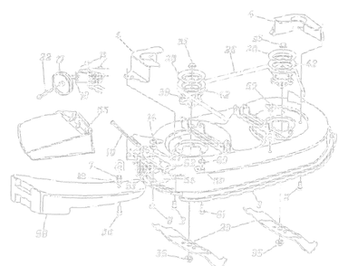 Deck Assembly G Diagram and Parts List for 13AN695G372 1999 Yard Machines Lawn Tractor